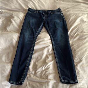 Dark Blue Denim Jeans Silver Suki skinny